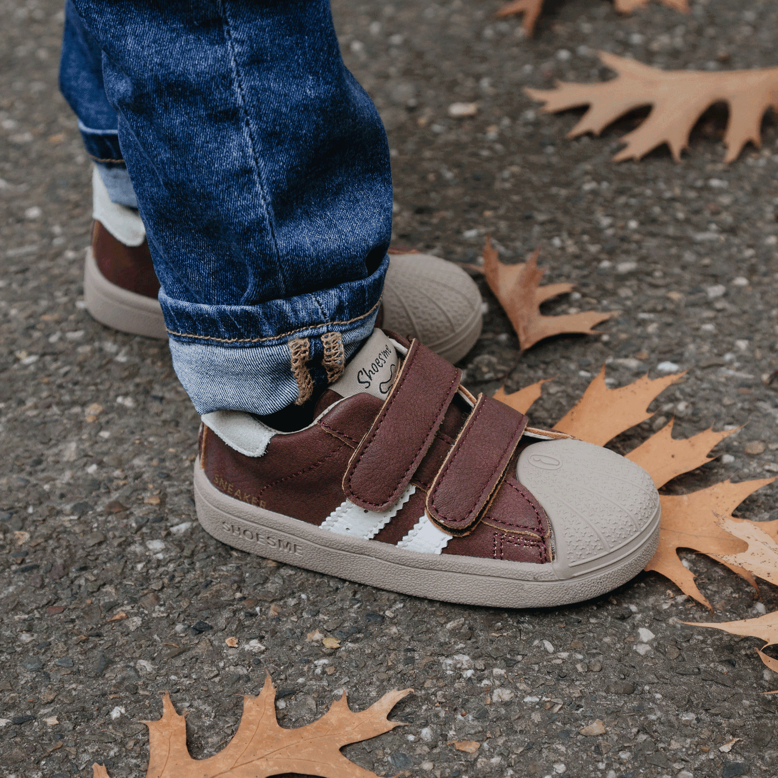Shoesme donkerbruin sneakertje met stootneus Microfiber nubuck, Suède | Jon