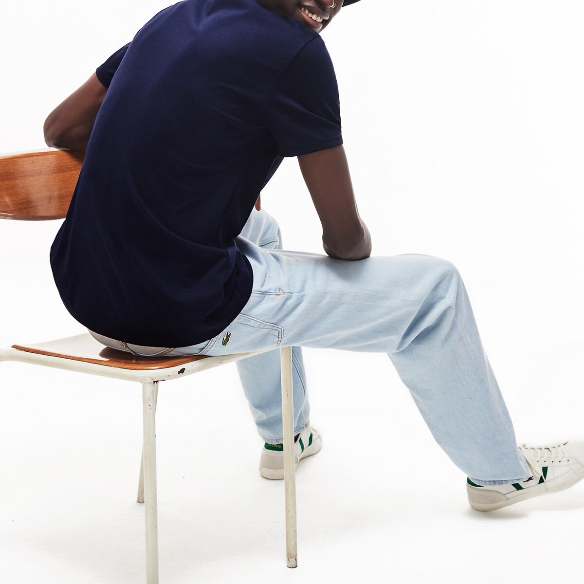 LACOSTE<br>Camiseta com decote em V em jerseykatoen