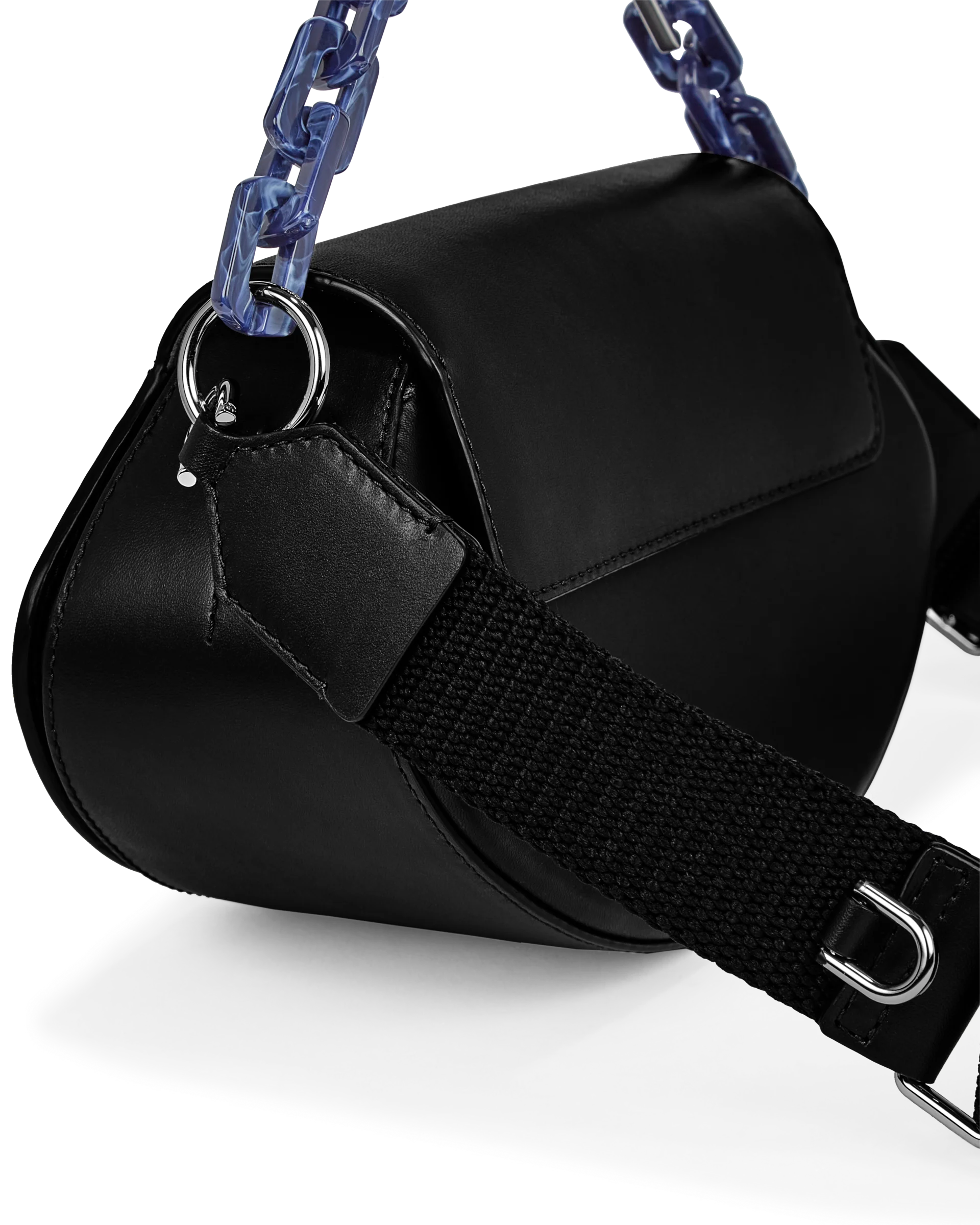 ECCO Weeble Bag Umhängetasche aus Leder Schwarz 16X24X11 cm