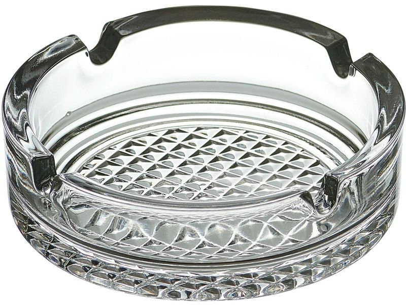 Ritzenhoff & Breker Aschenbecher Karo 10 x 3 cm, Transparen Glasaschenbecher