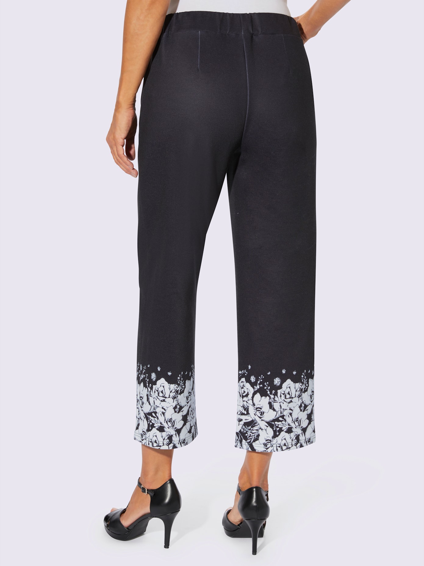 Pantalon en jersey 7/8 jersey élastique et indéformable