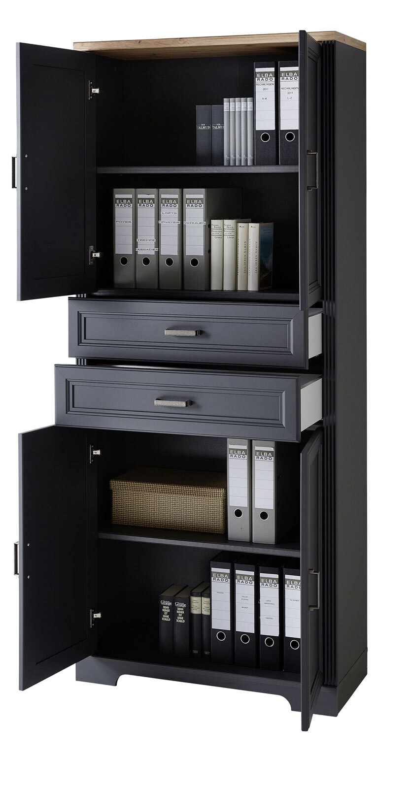CASAVANTI Aktenschrank JASMIN Graphit/ Artisan Eiche