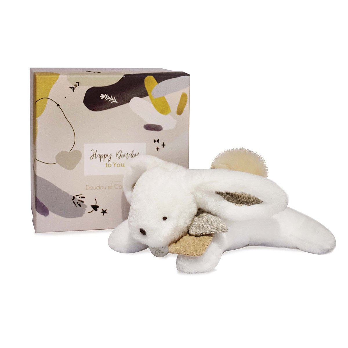 Doudou Happy Pantin Pompon naturel