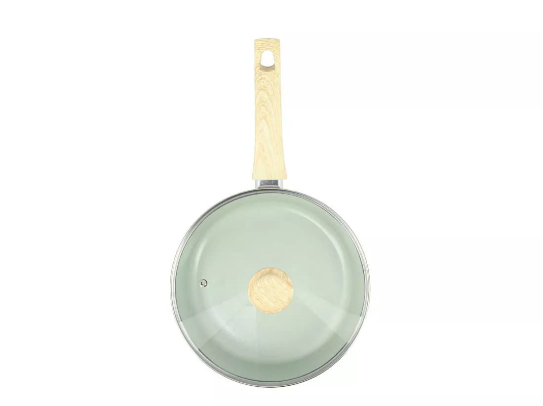 Menastyl - Sauteuse 24cm Colorama Celadon - En Aluminium - Revetement Antiadhesif En Ceramique