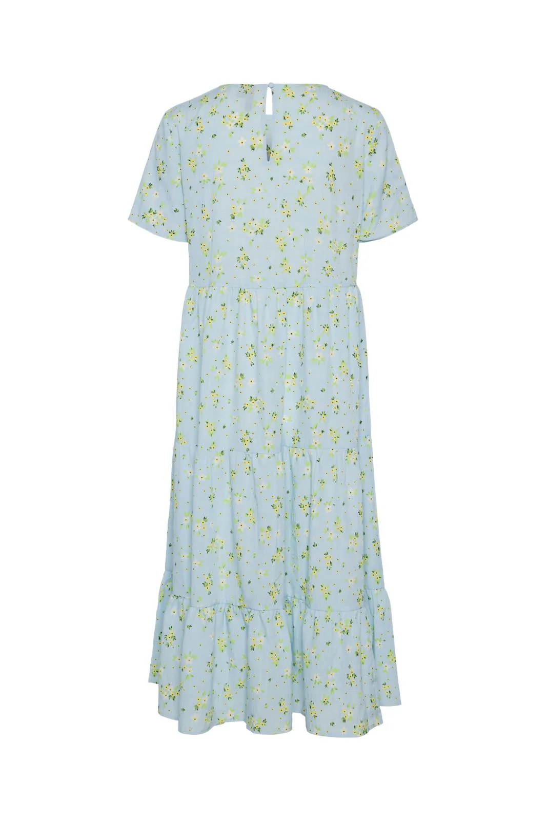 Pieces Pcstella Ss O-Neck Midi Dress 4625014 nantucket breeze white flower