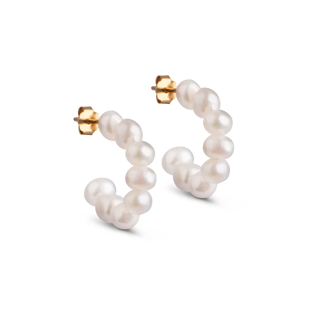ENAMEL Copenhagen  Pearlie Chunky hoops - Pearl