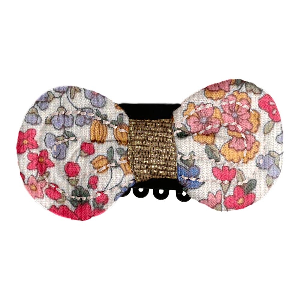 Barrette Noeud Anti-Glisse Porcelaine Rosée