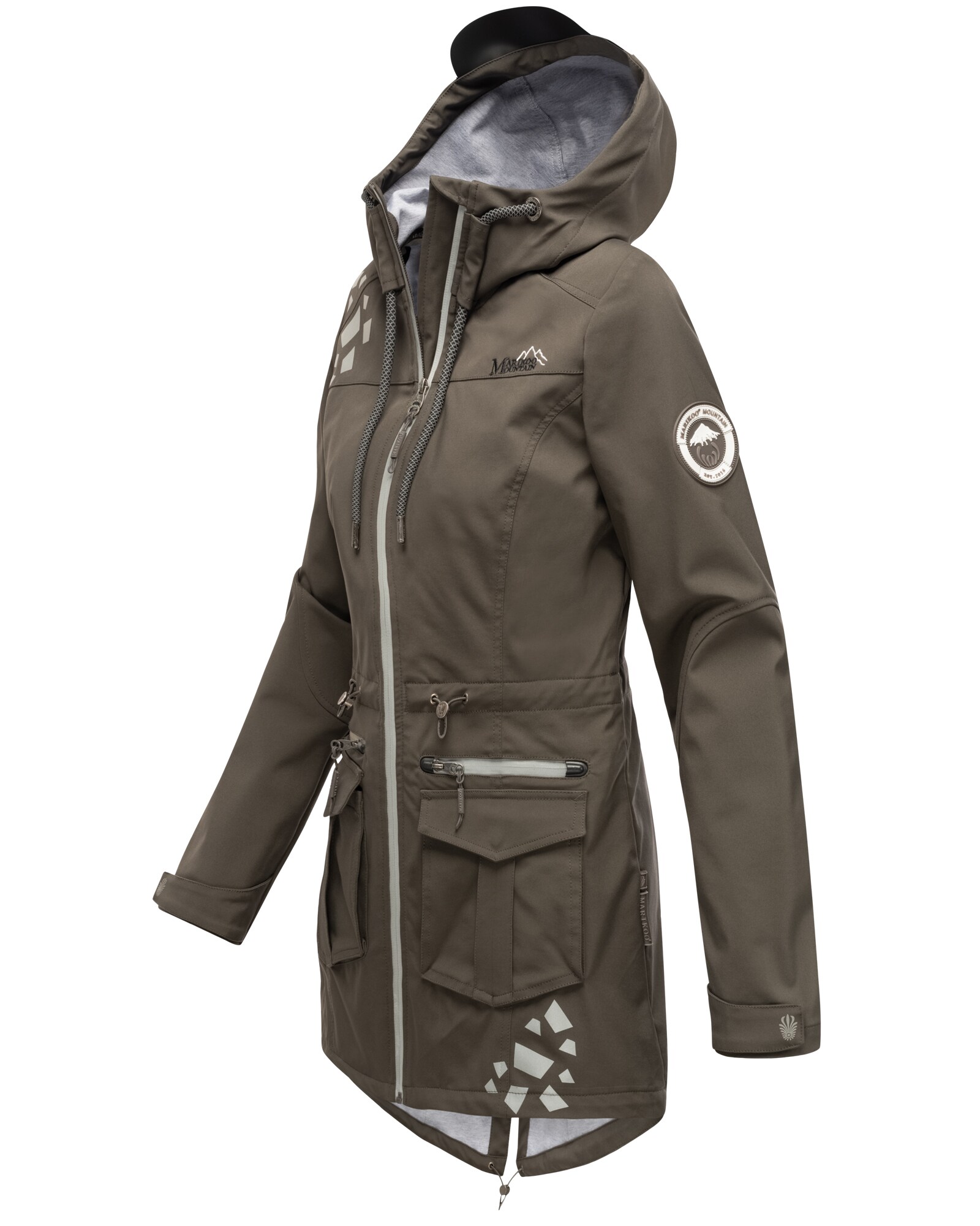 MARIKOO Damen Softshelljacke Outdoor Funktionsjacke aus Wasserabweisendem Obermaterial Ulissaa