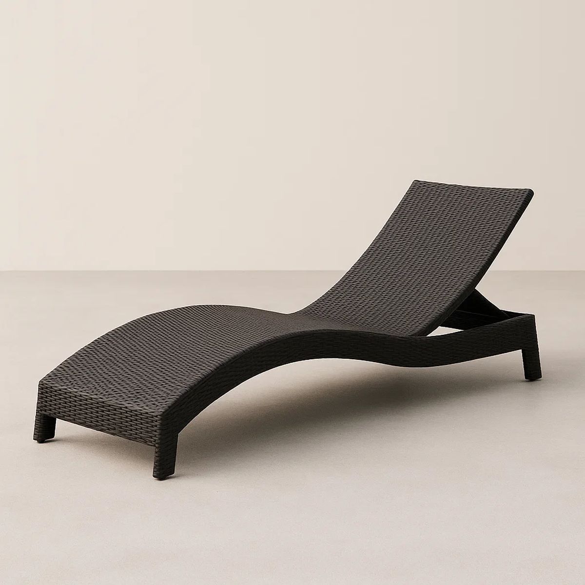 Gartenliege aus braunem PE-Rattan 200cm