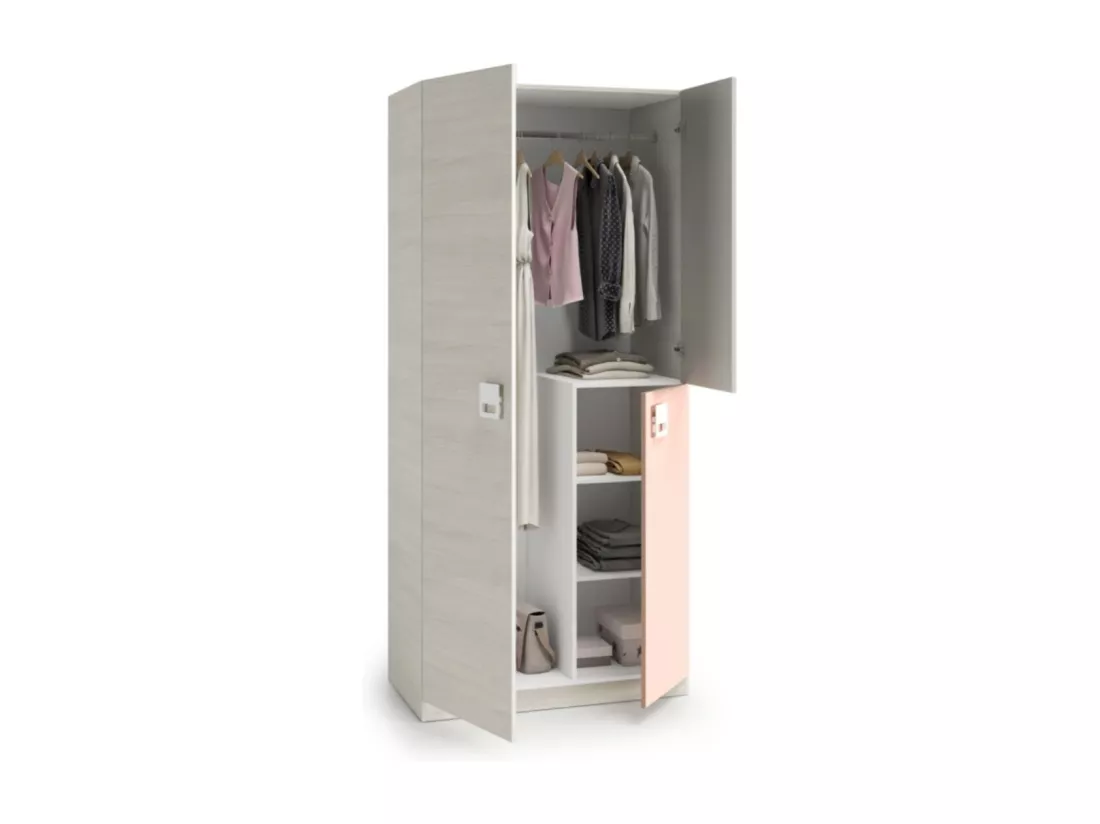 Armoire penderie enfant 3 portes L90 x H200 cm