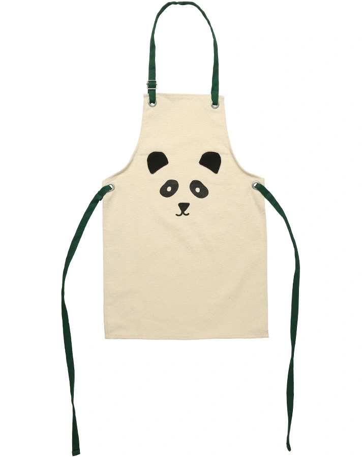 Kinderschürze PANDA MINI in natur (Größe: 3-6 Jahre)