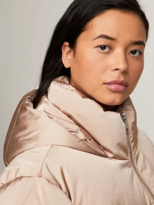 Casaco longo com capuz e enchimento de plumas Curve