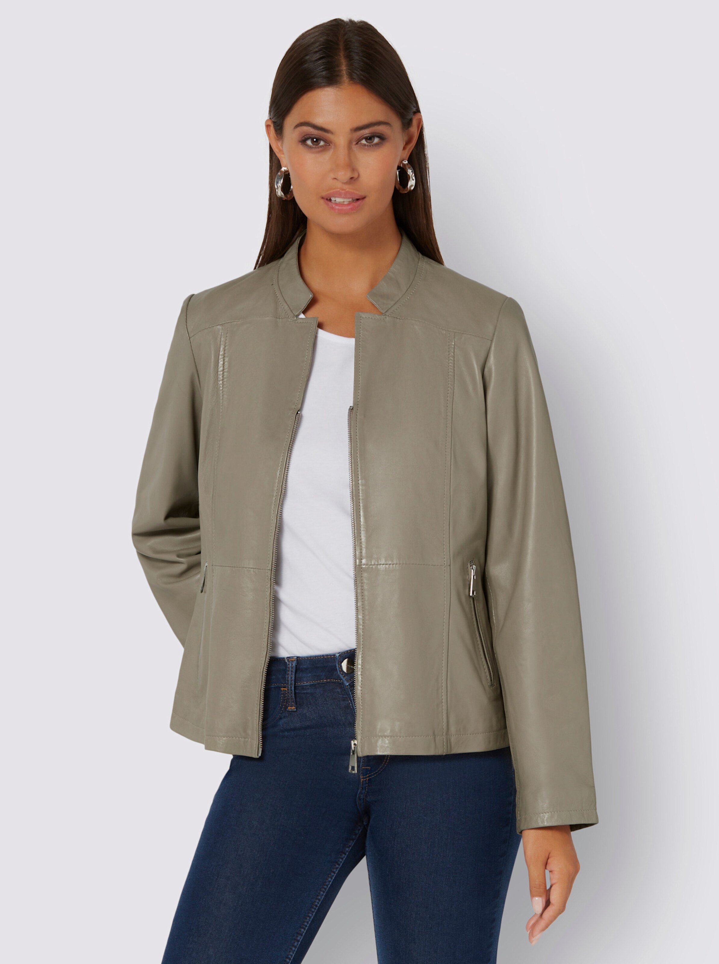 Leder-Blazer