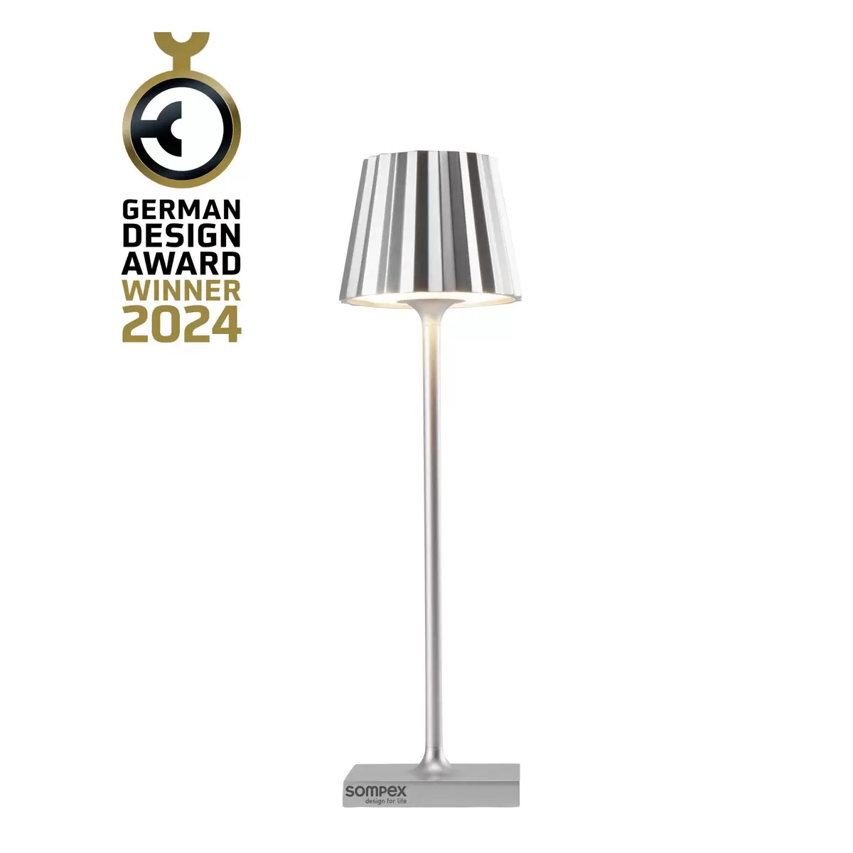 Tischleuchte Sompex Troll nano silber Silber