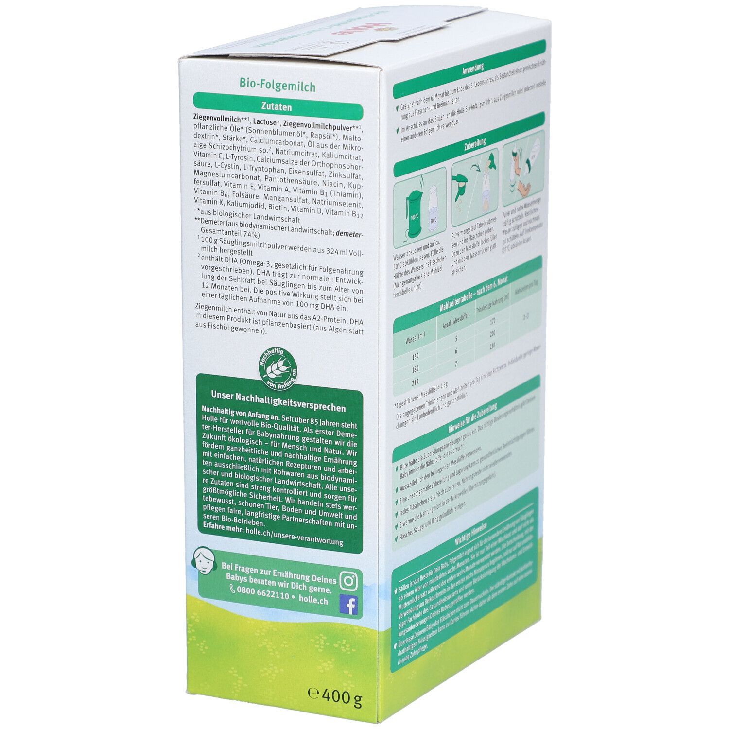Holle Bio 2 Folgemilch auf Ziegenmilchbasis ab dem 7. Monat