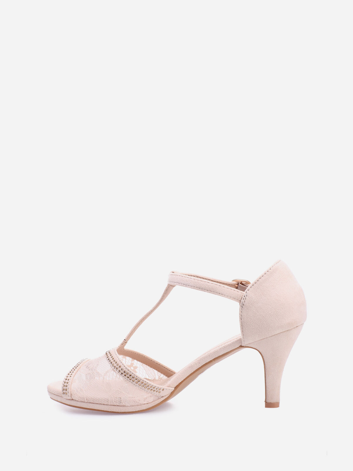 Sandales en dentelle grande tailles- Beige