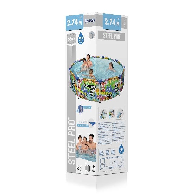 Bestway Zwembad Steel Pro rond Dierenparadijs 274cm | Veel waterpret