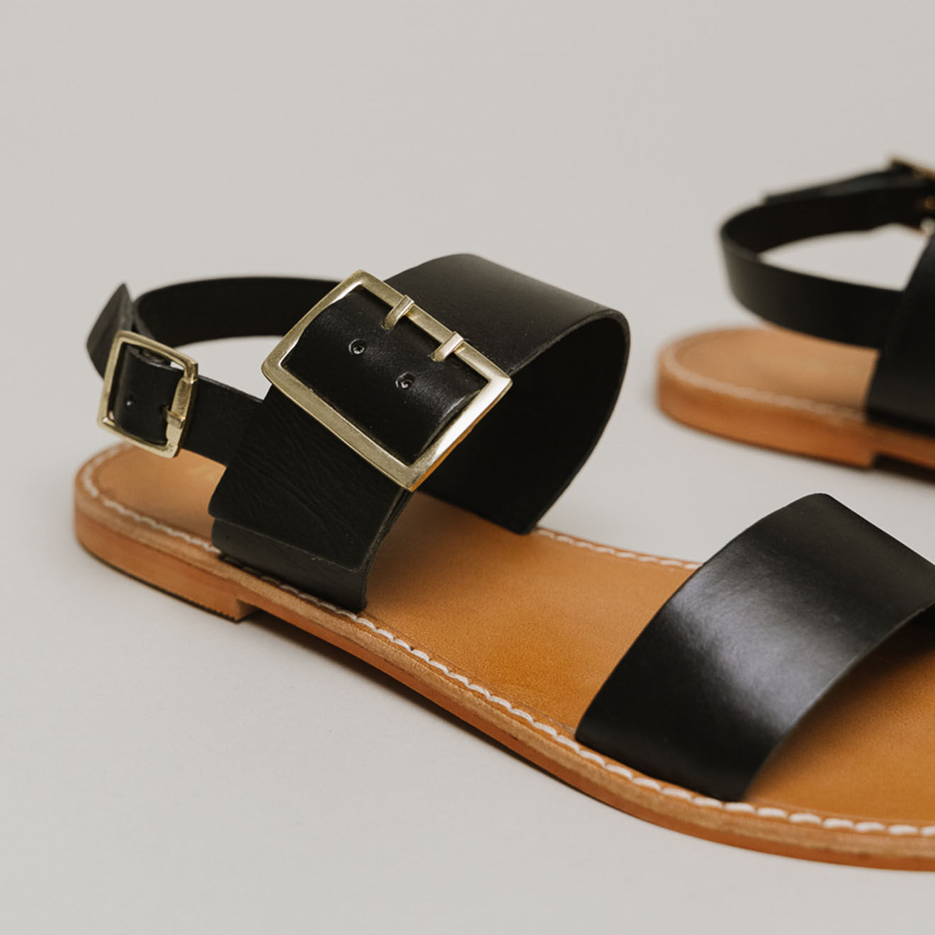 Jonak Sandales en Cuir Wendel noires