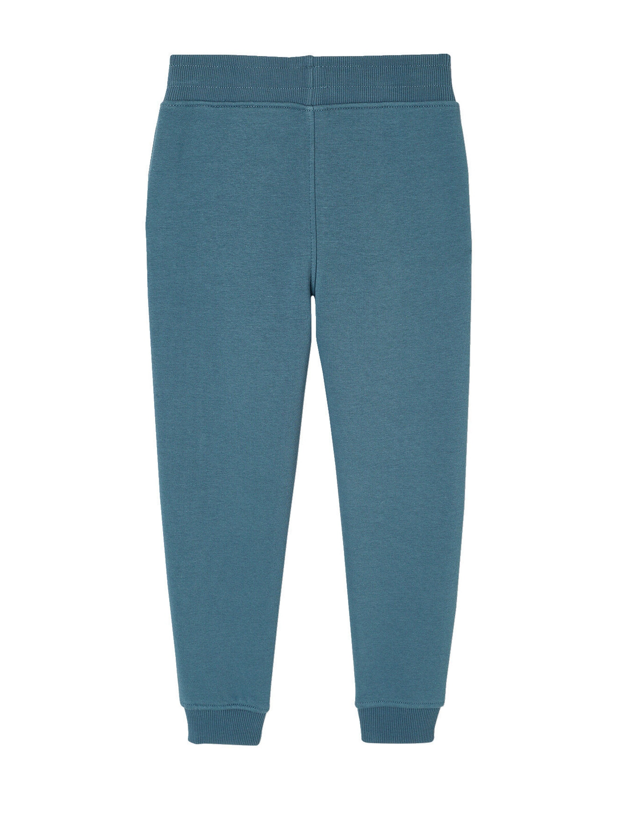 Vertbaudet Jungen Joggpants mit XL-Schrift und Recycling-Polyester, pfauenblau