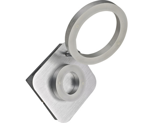 FLAIR LED plafondlamp 11W 360/685 lm 3000K 14x14 cm Adhara chroom