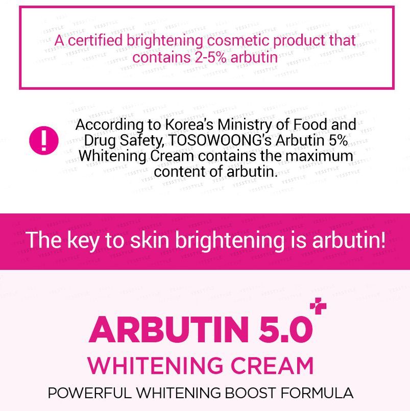 TOSOWOONG - Arbutine 5% bleekcrème