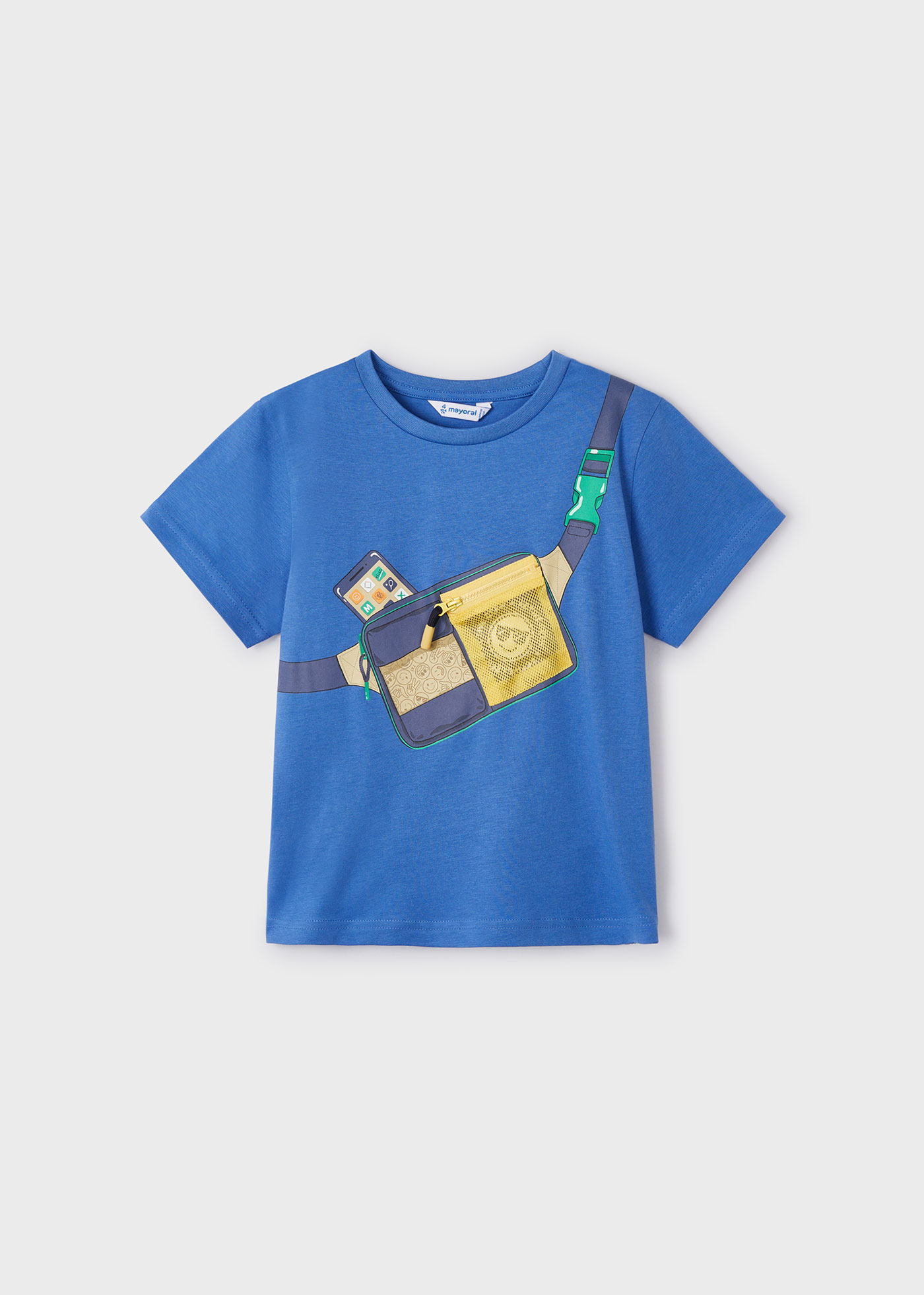 Camiseta Better Cotton trompe l'oeil para meninos, branca