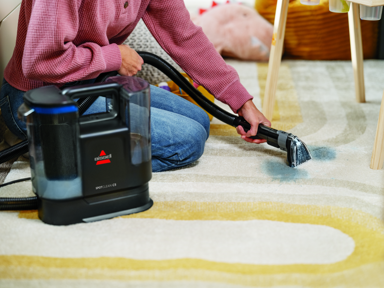 Bissell - SpotClean C5 Select - Effektiv og Kompakt Pletfjerner til Tæpper og Møbler