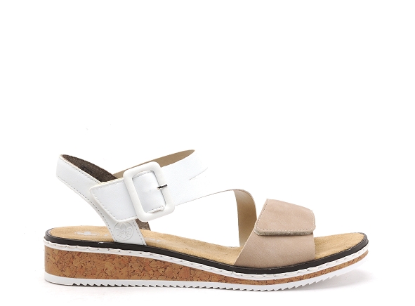 Rieker nu pieds plats femme v3660 beige