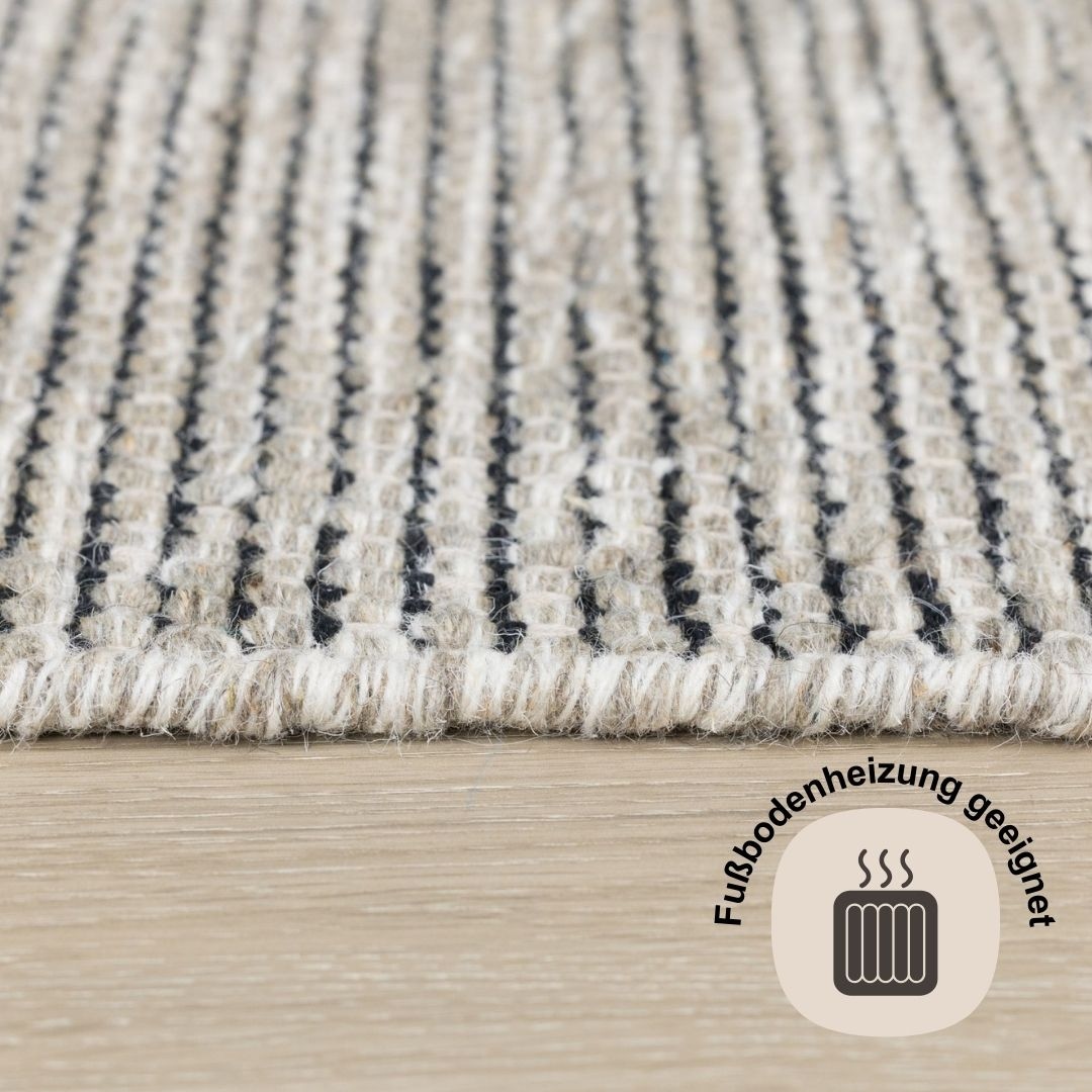 Myflair Möbel & Accessoires Wollteppich »Anisa« rechteckig 10 mm Höhe Wendeteppich, meliert, reine Wolle, handgewebt, Wohnzimmer