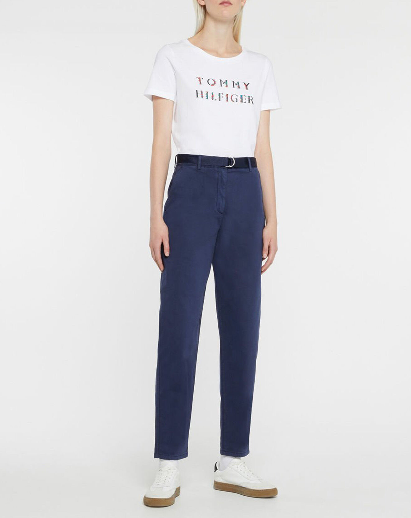 Tommy Hilfiger Pantalon Chino Tapered Blend bleu marine