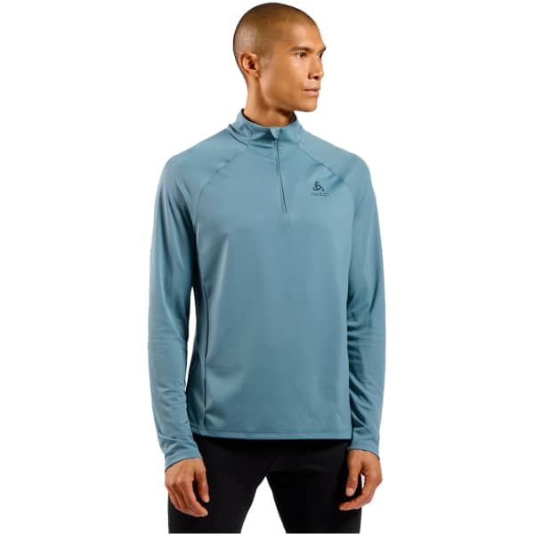 T-shirt running ODLO ESSENTIAL CERAMIWARM MID LAYER 1/2 ZIP PROVINCIAL BLUE