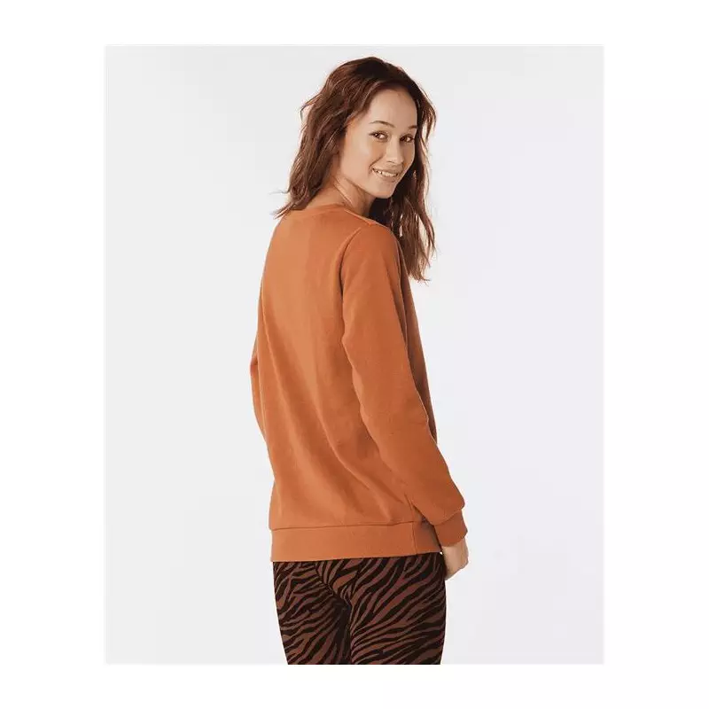 Sweat femme RIPCURL Re-Entry Crew Light Brown