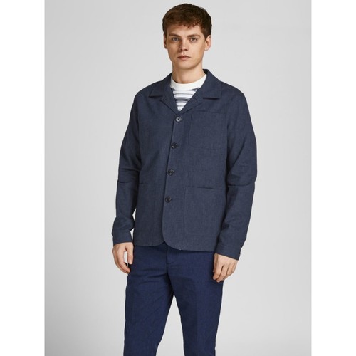 Jack & Jones - 12202812 LINEN HYBRID BLAZER-DARK NAVY Azul