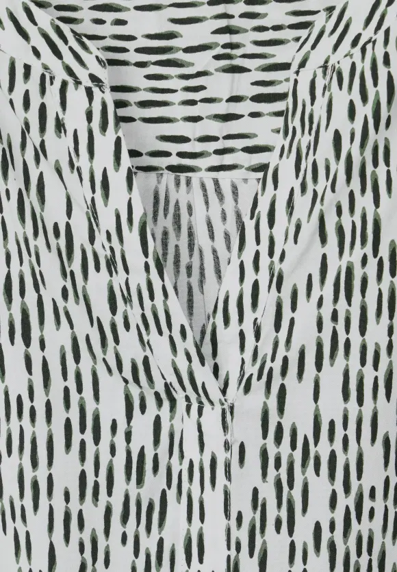 Minimalmuster Bluse - vanilla white