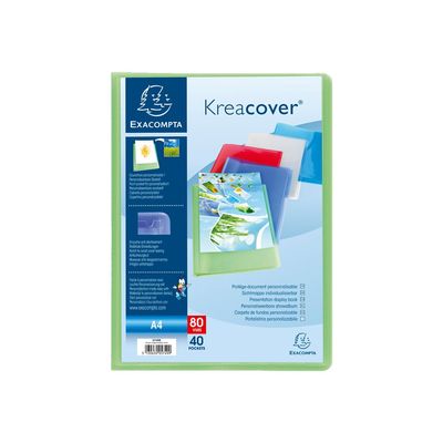Exacompta KreaCover - Porte vues personnalisable - 80 vues - A4 - disponible dans différentes couleurs