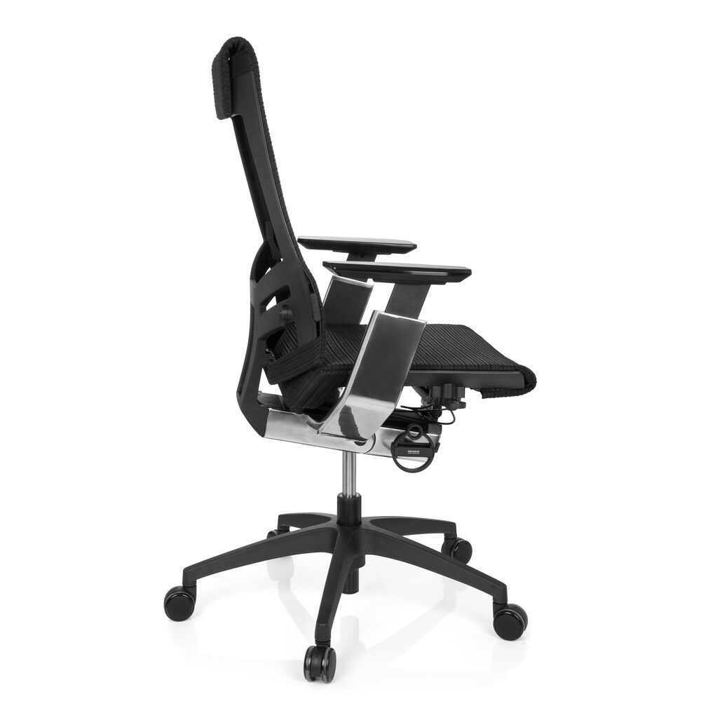 Profi Bürostuhl GENIDIA SMART BLACK CM Netzstoff mit Armlehnen hjh OFFICE