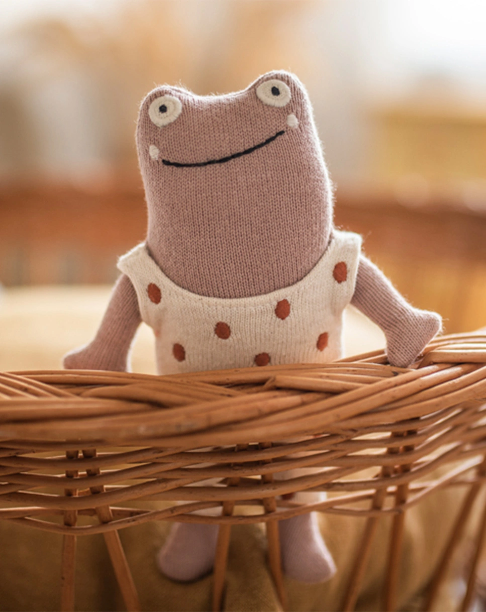 Stoffrassel FROSCH in rosa
