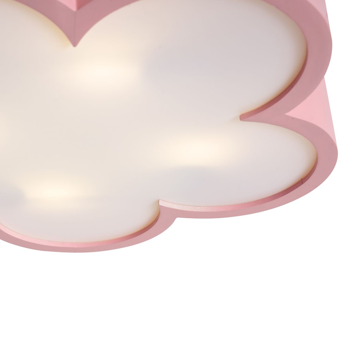 Kinder plafondlamp roze met wit - Lucille