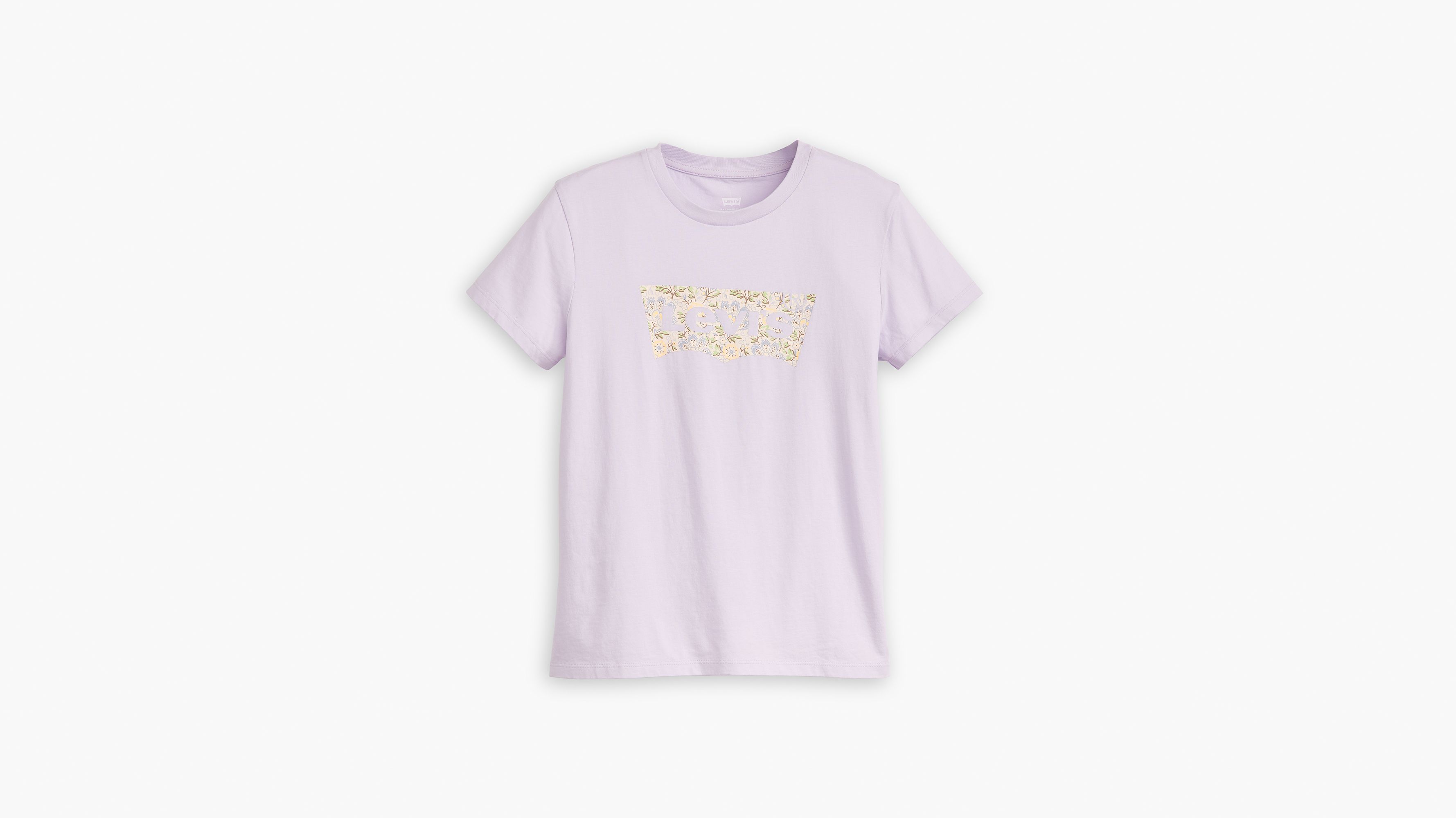 T-shirt Perfect - Janeesah Floral Bw Fill Lavender Blue - Bleu