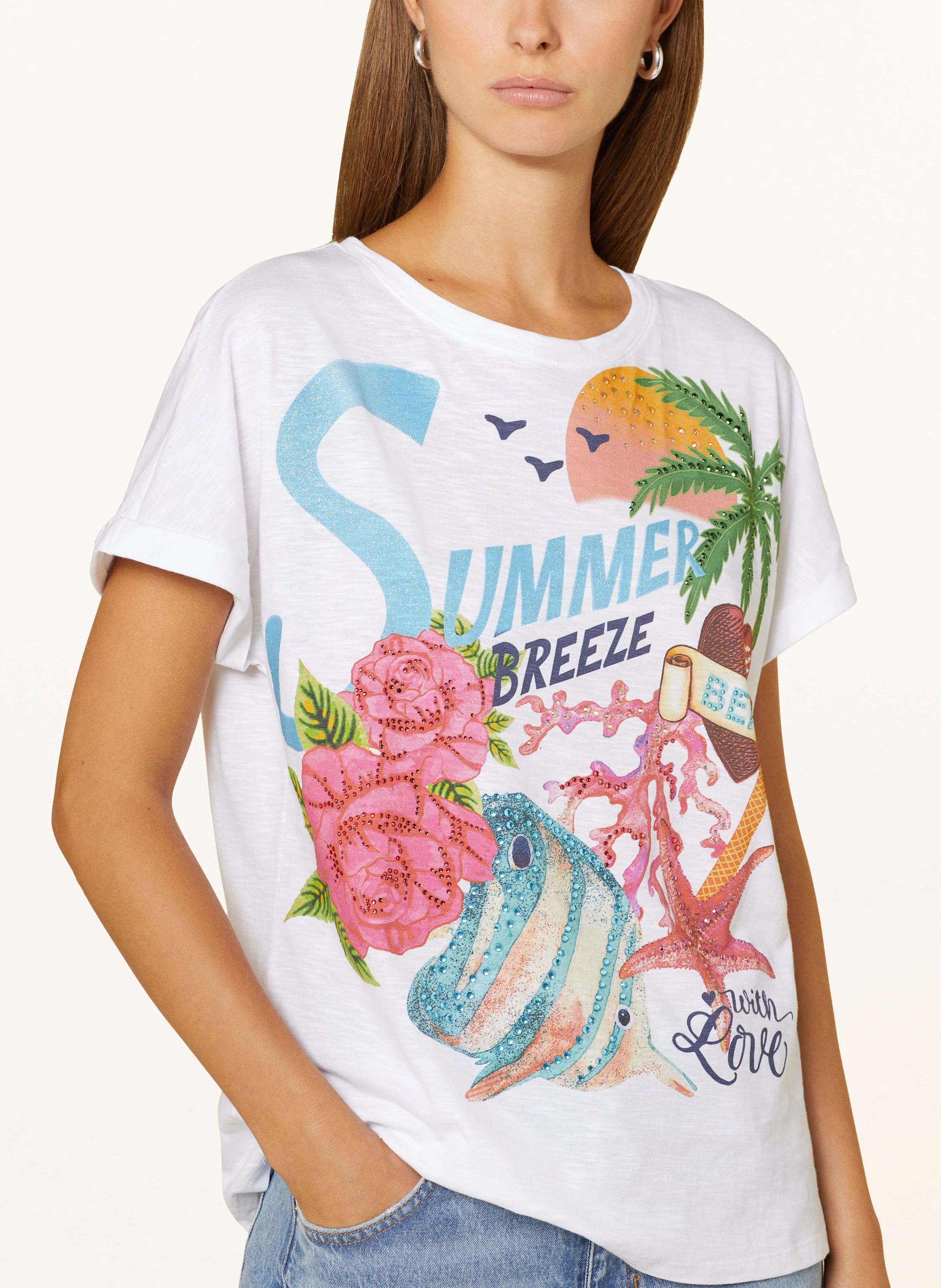 FrogBox T-Shirt mit Schmucksteinen
