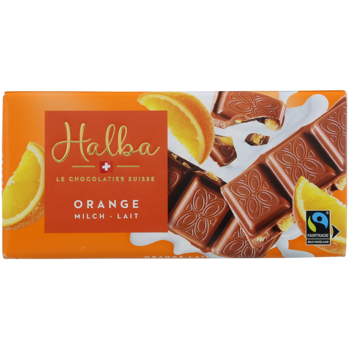 Halba Tafelschokolade Milch & Orange