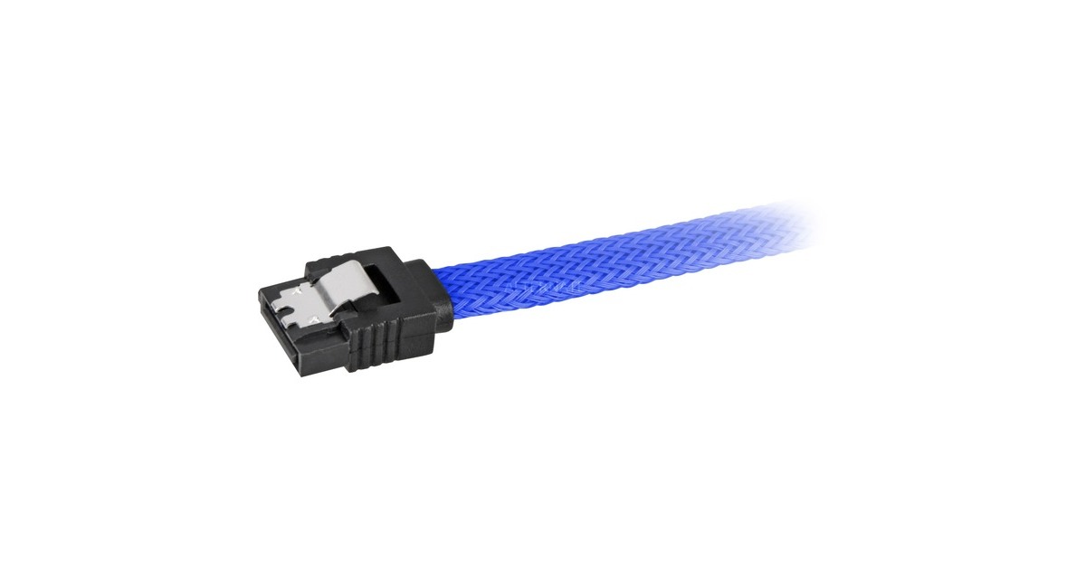 SharkoonSata III sleeve kabel  (Blauw, 0,6 meter)