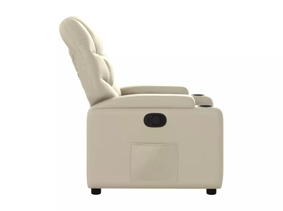 Fauteuil inclinable Crème Similicuir