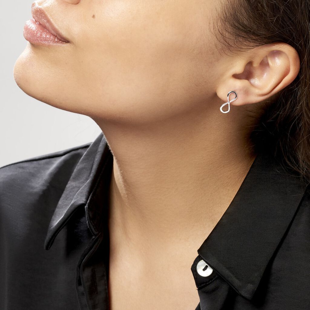 Boucles D'oreilles Pendantes Filomene Argent Blanc