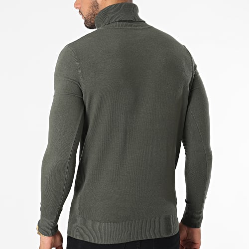 Pull Col Roulé 663 Vert Kaki