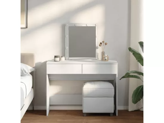 Coiffeuse avec LED blanc 100x40x130 cm
