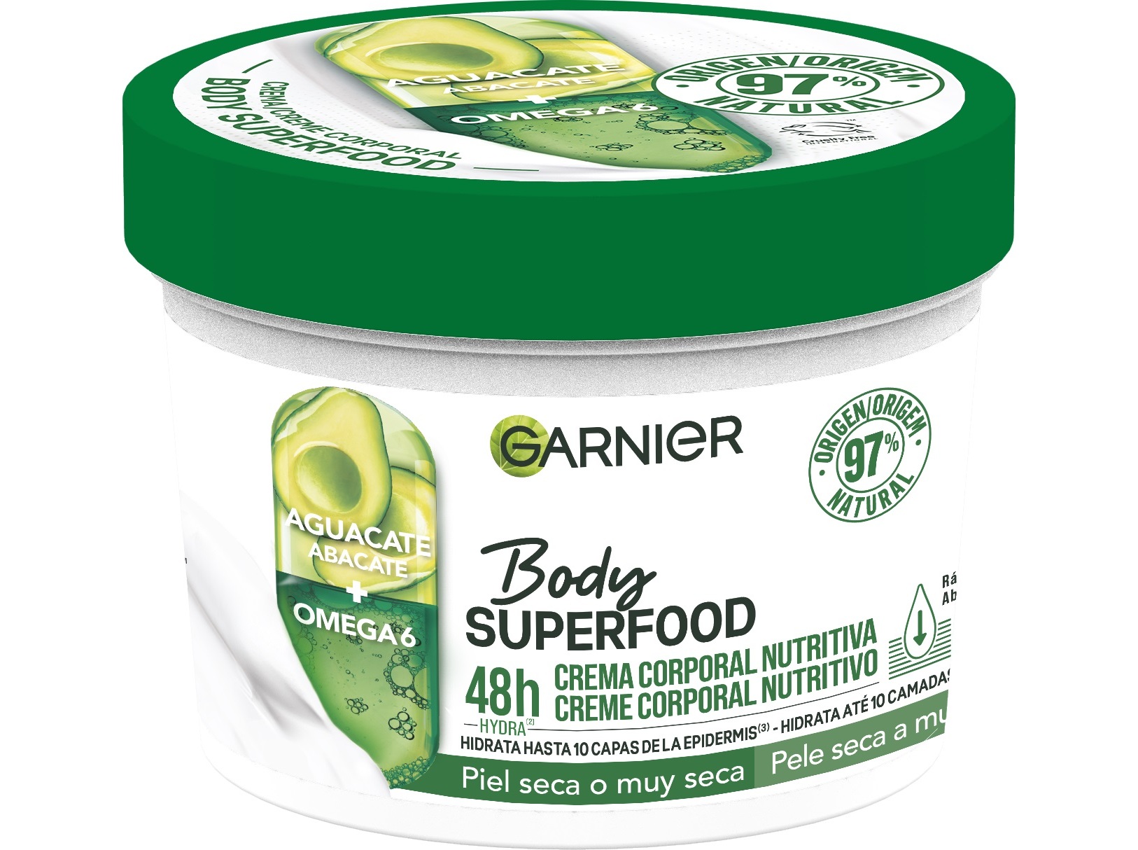 CREME CORPO GARNIER BODYFOOD ABACATE 380ML