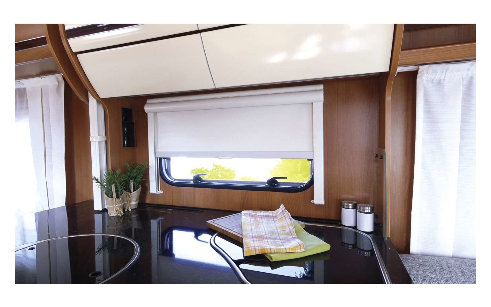 Remis Remiflair I Doppelrollo vorgehängte Fenster creme 750 x 700 mm