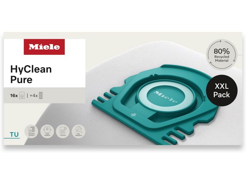 Miele Staubfilterbeutel XXL-Pack TU HyClean Pure 16 Stück Staubbeutel für alle Guard L1 und Guard S1 Modelle