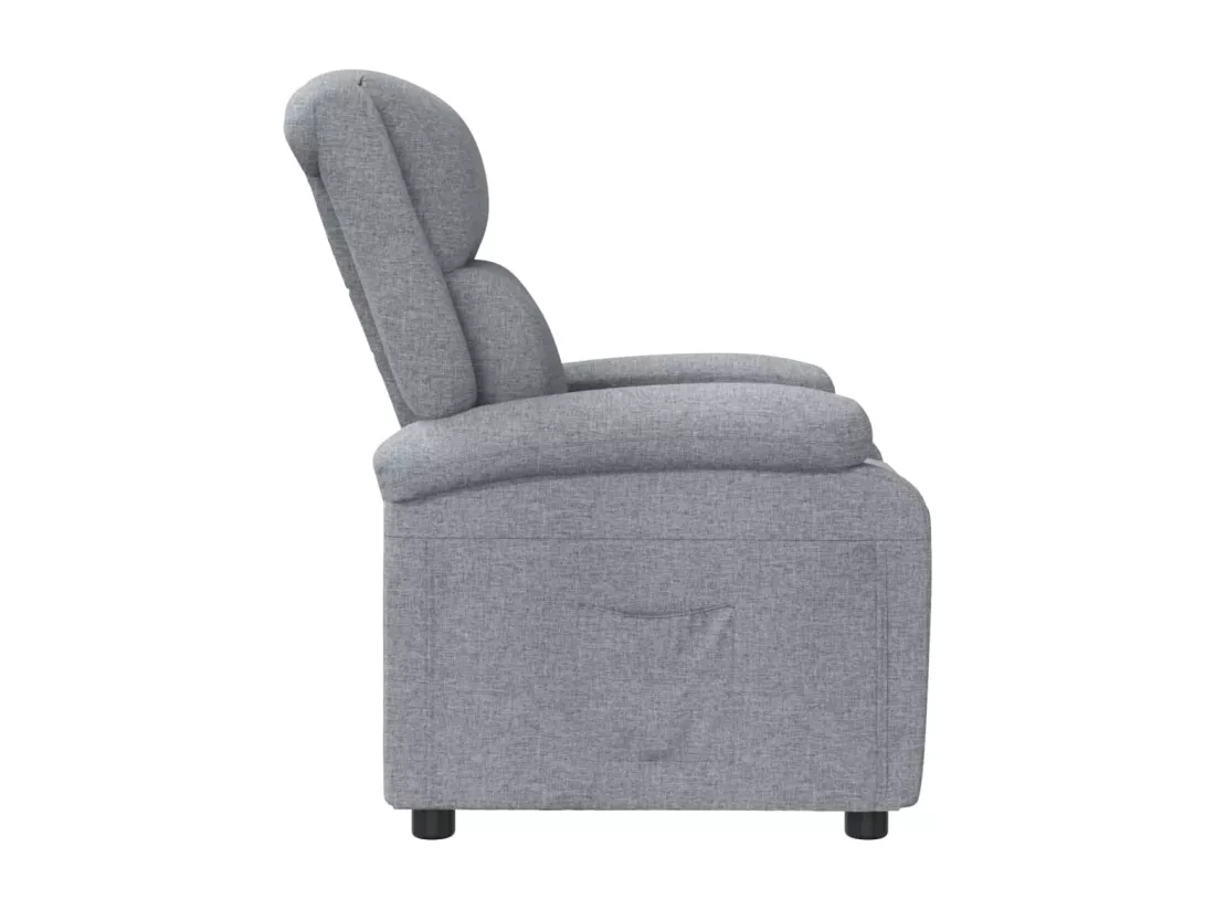 Fauteuil inclinable Gris clair Tissu
